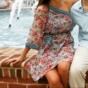 Mid length one sleeved dress, size medium